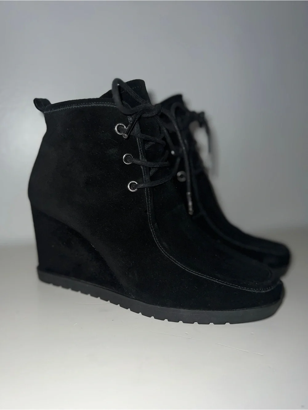 Michael Kors lace- up wedge bootie